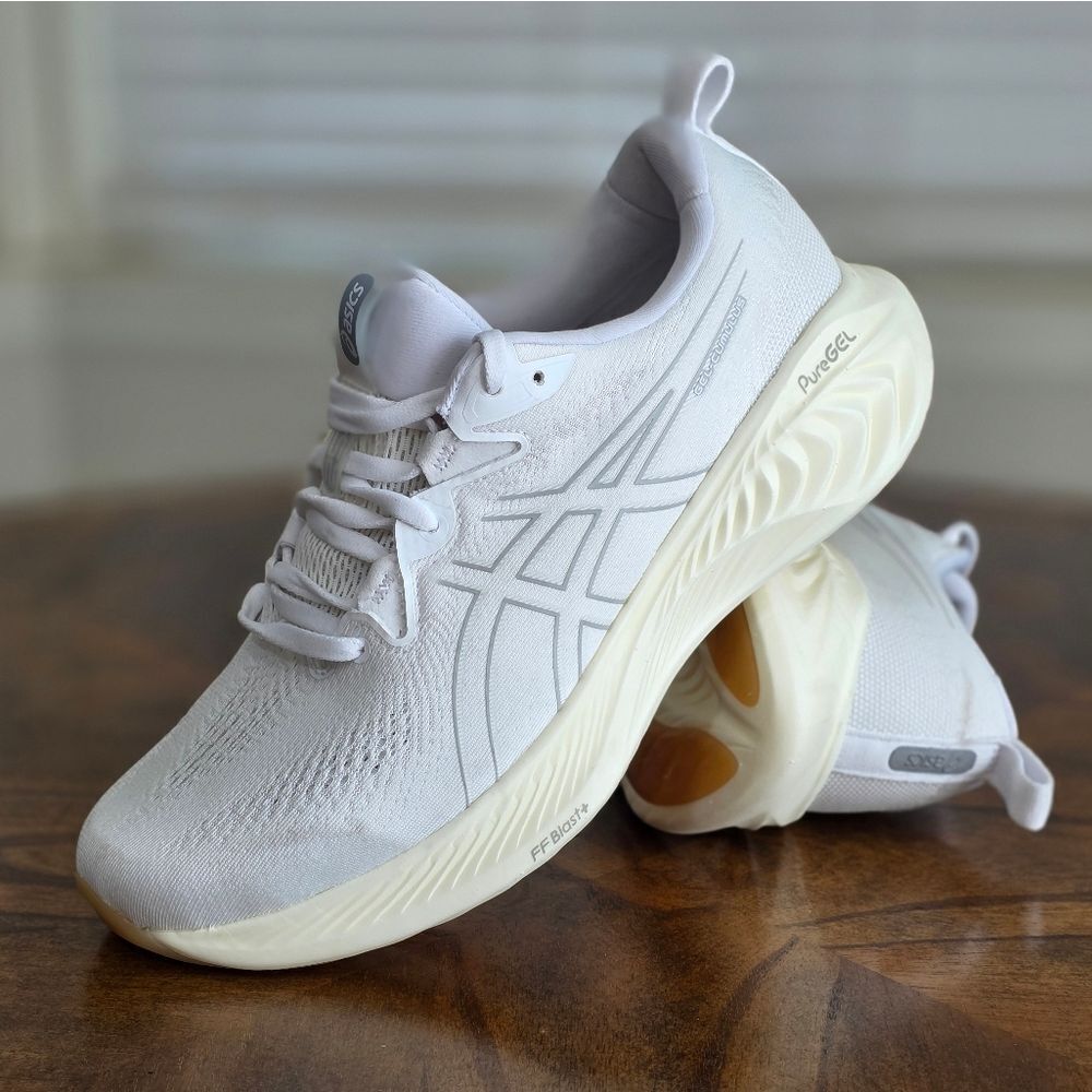Asics Gel Cumulus 25 Running Shoes White Beige Women's 11.5 Training FF Blast+